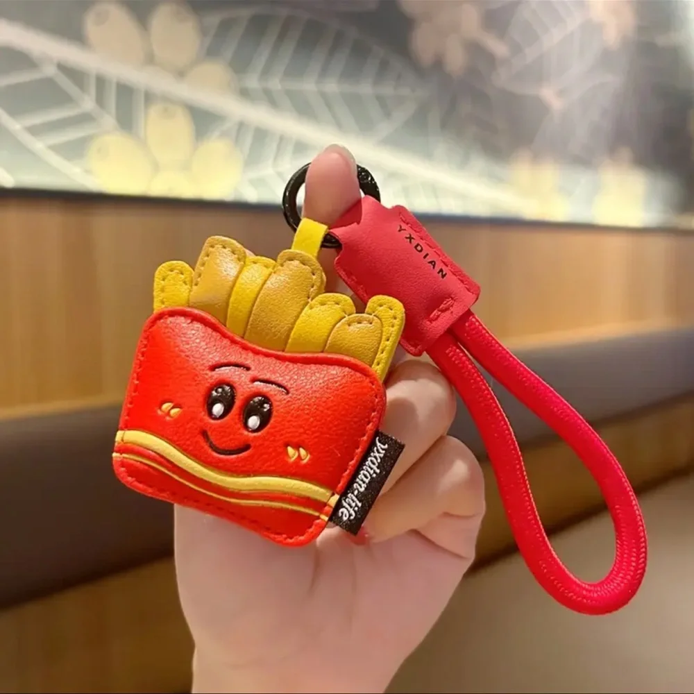 Red and Yellow French Fry Keychain/Bag Charm, NEW